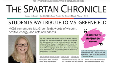 The Spartan Chronicle Newspaper December 22 edition